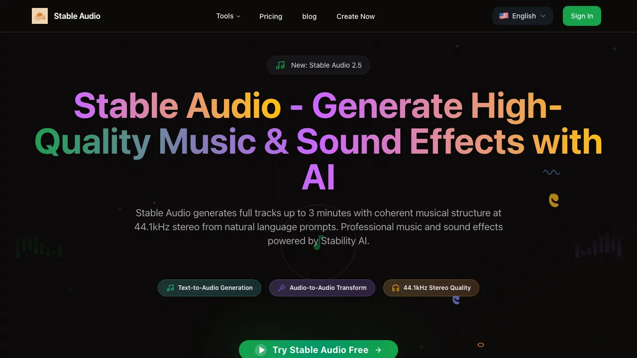 Stable Audio screenshot
