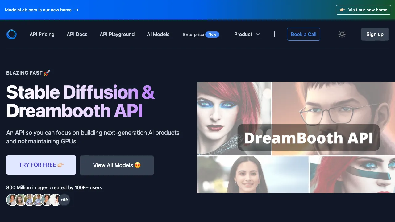 Stable Diffusion API screenshot