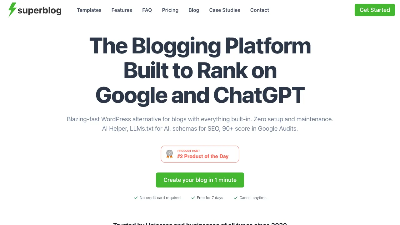 Superblog screenshot