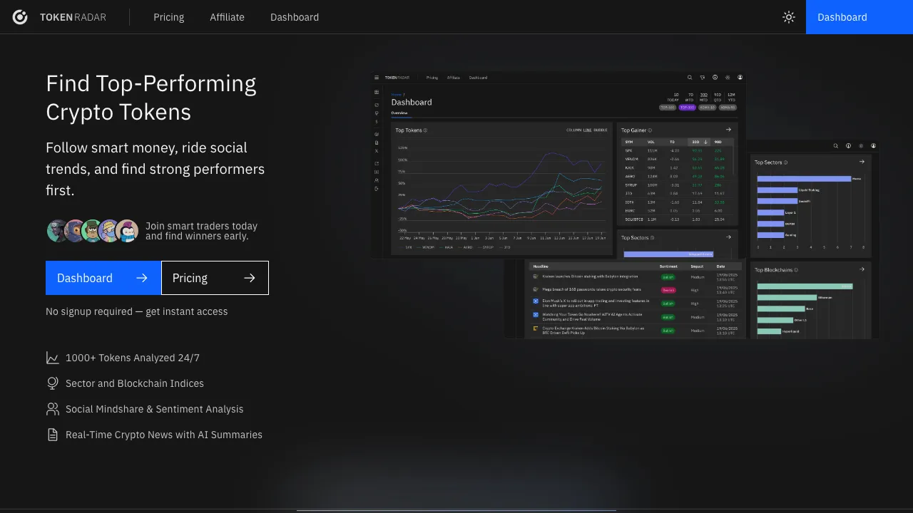 Token Radar screenshot