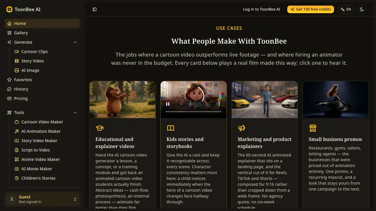ToonBee AI screenshot