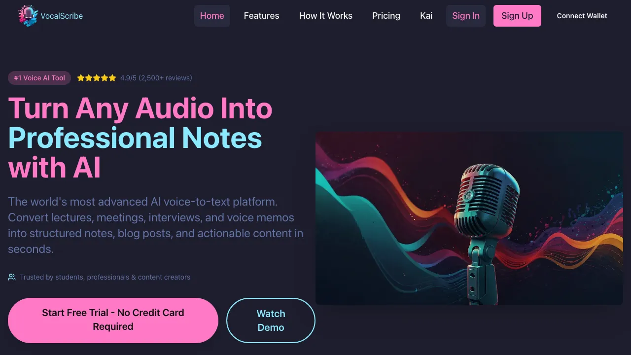 VocalScribe screenshot
