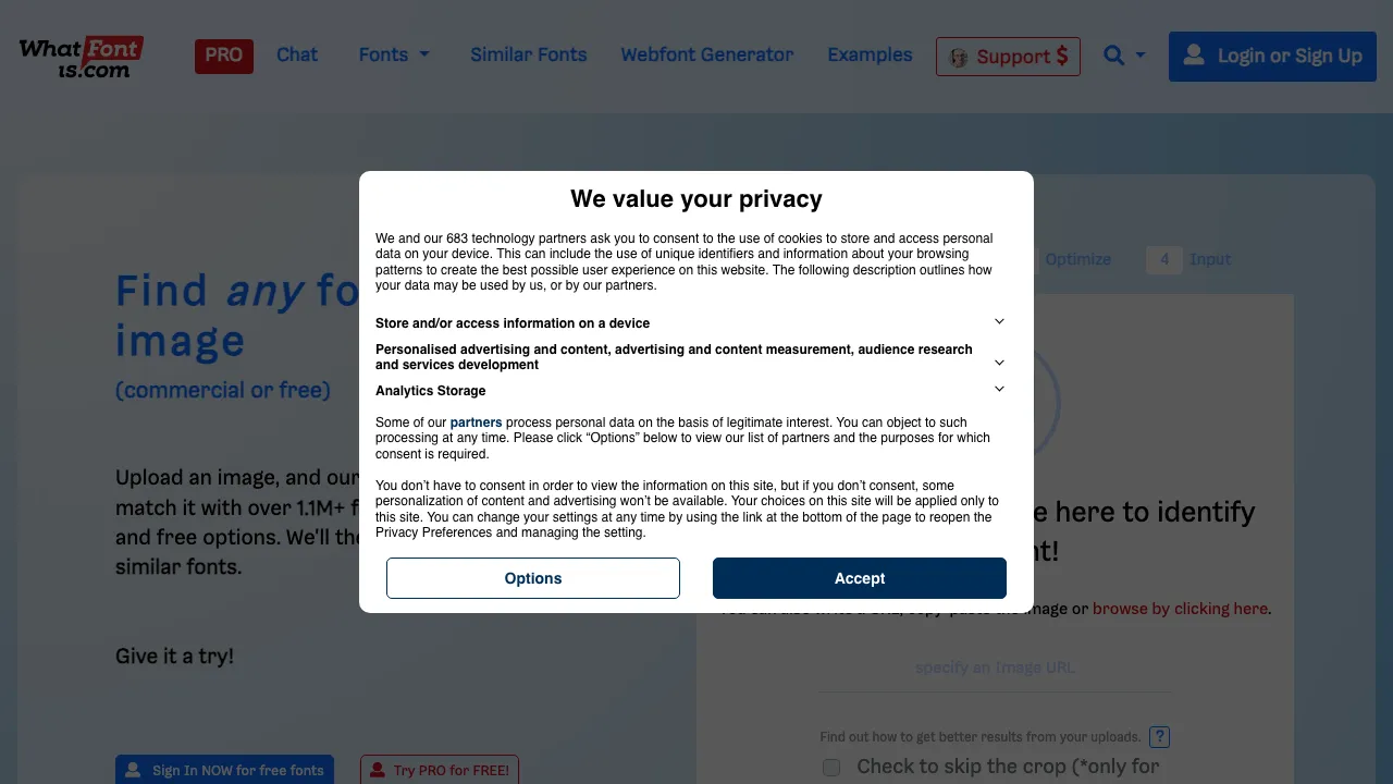 What Font Is screenshot