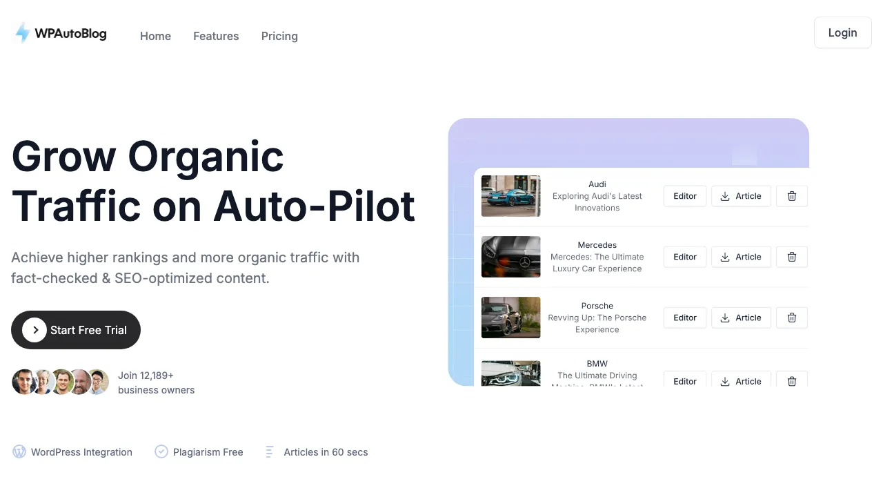 WPAutoBlog screenshot