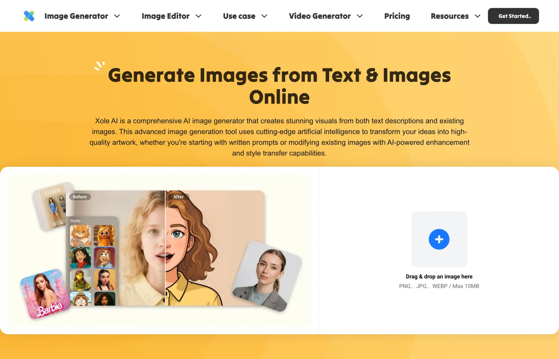 Xole AI Image Generator screenshot