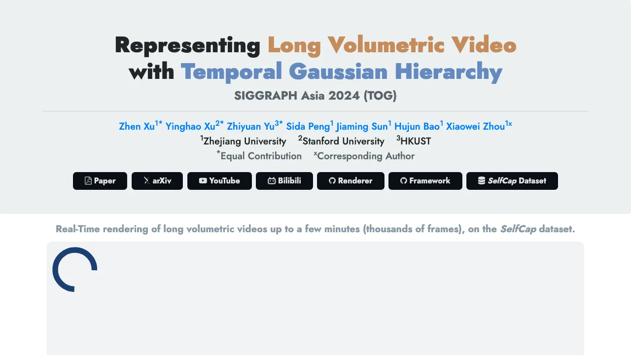 Long Volumetric Video Representation screenshot