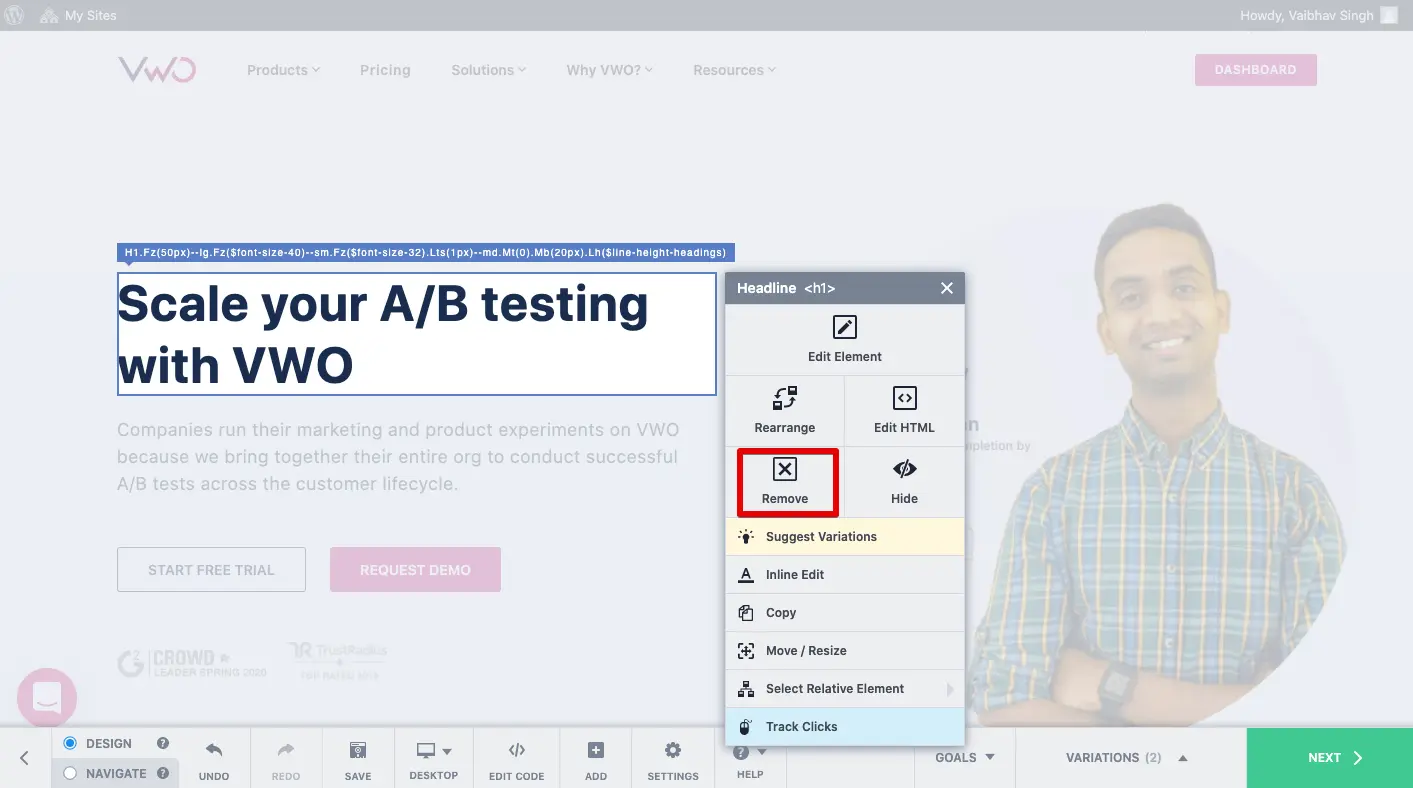 AI-AB-Testing VWO Tool