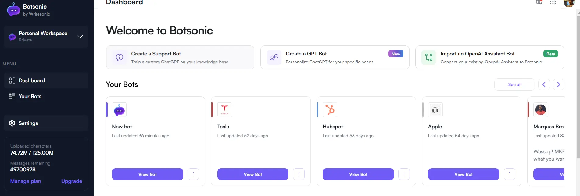 Setting up Botsonic chatbot