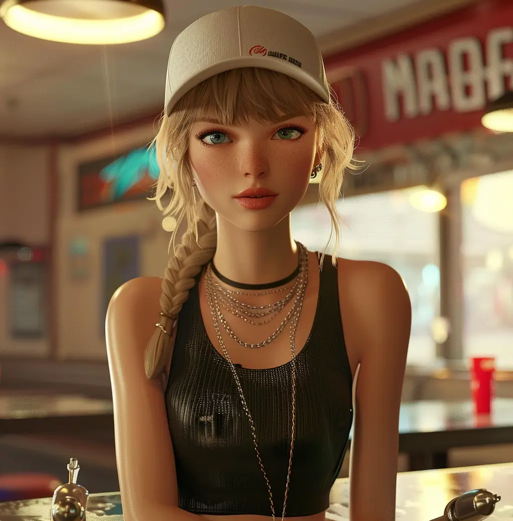 Taylor Swift as a 3D model