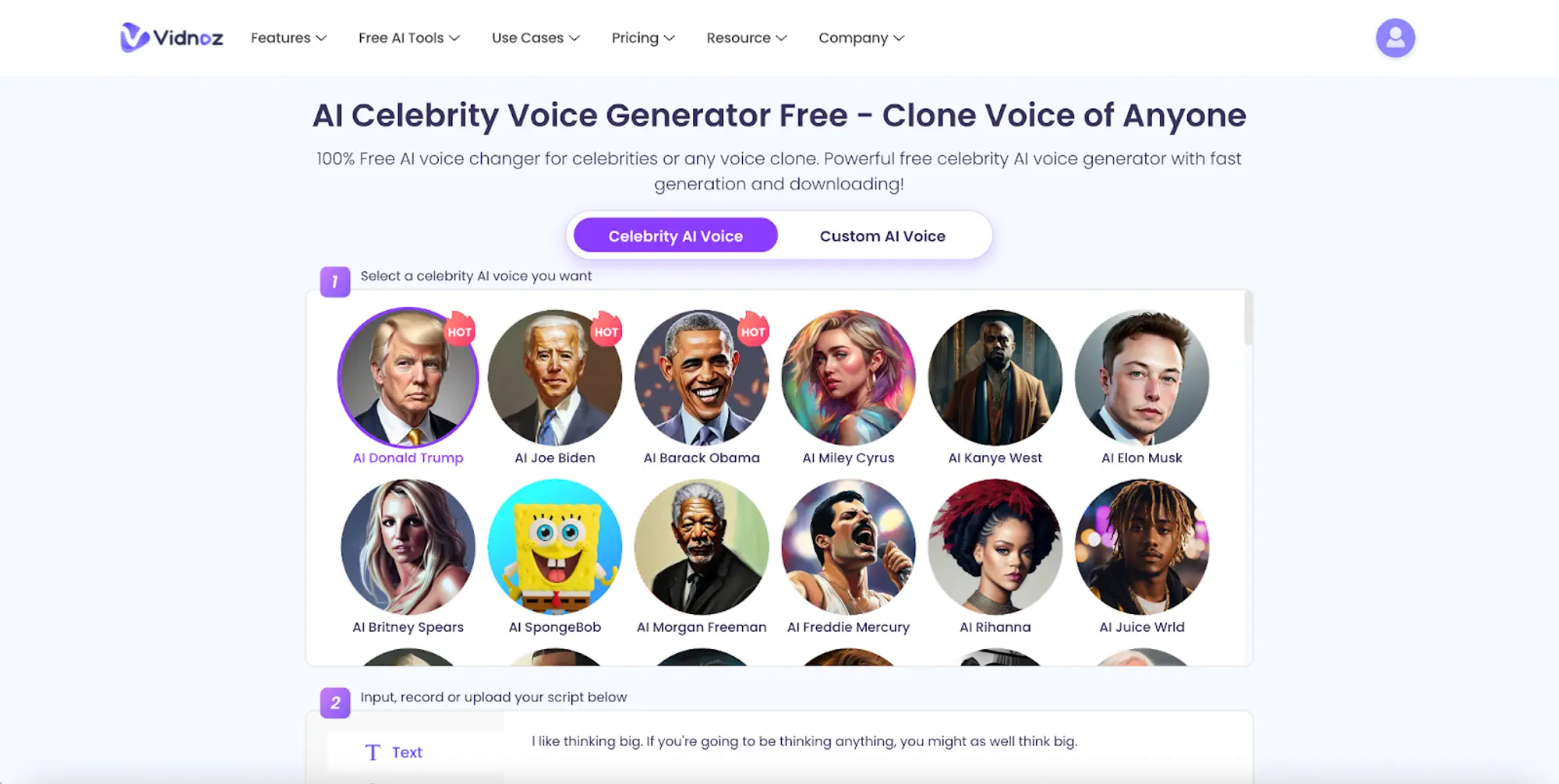 ai voice generator celebrity