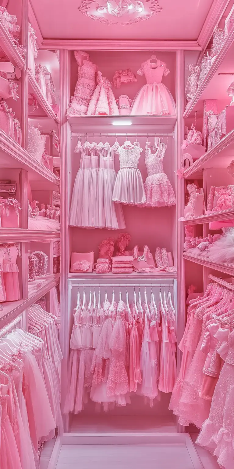 A pink Barbie Dreamhouse